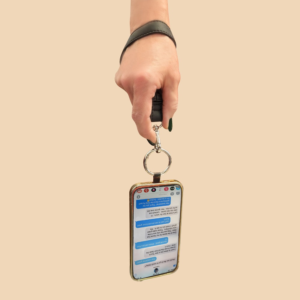 RFID Crossbody Phone Strap with Zippered Pouch