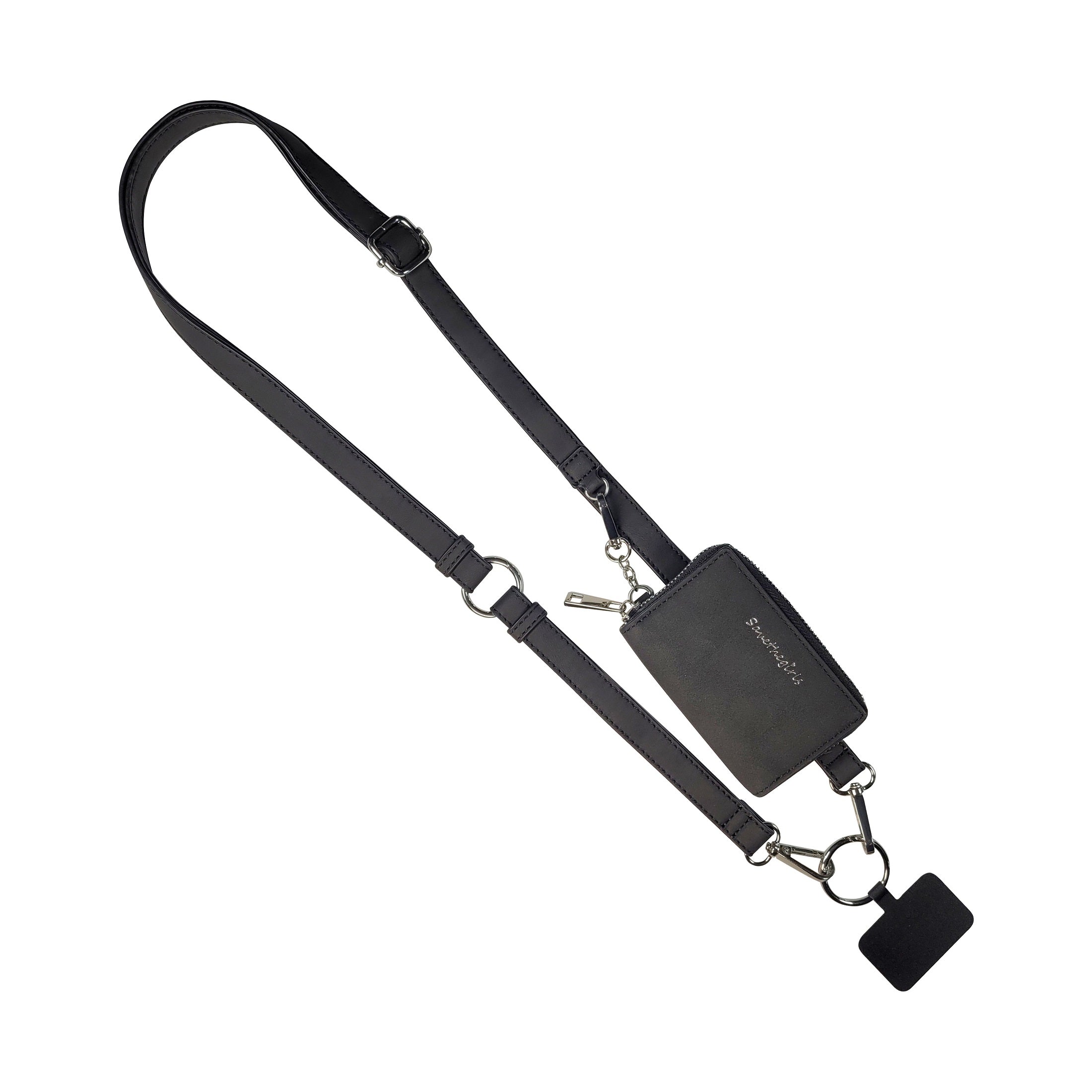 RFID Crossbody Phone Strap with Zippered Pouch