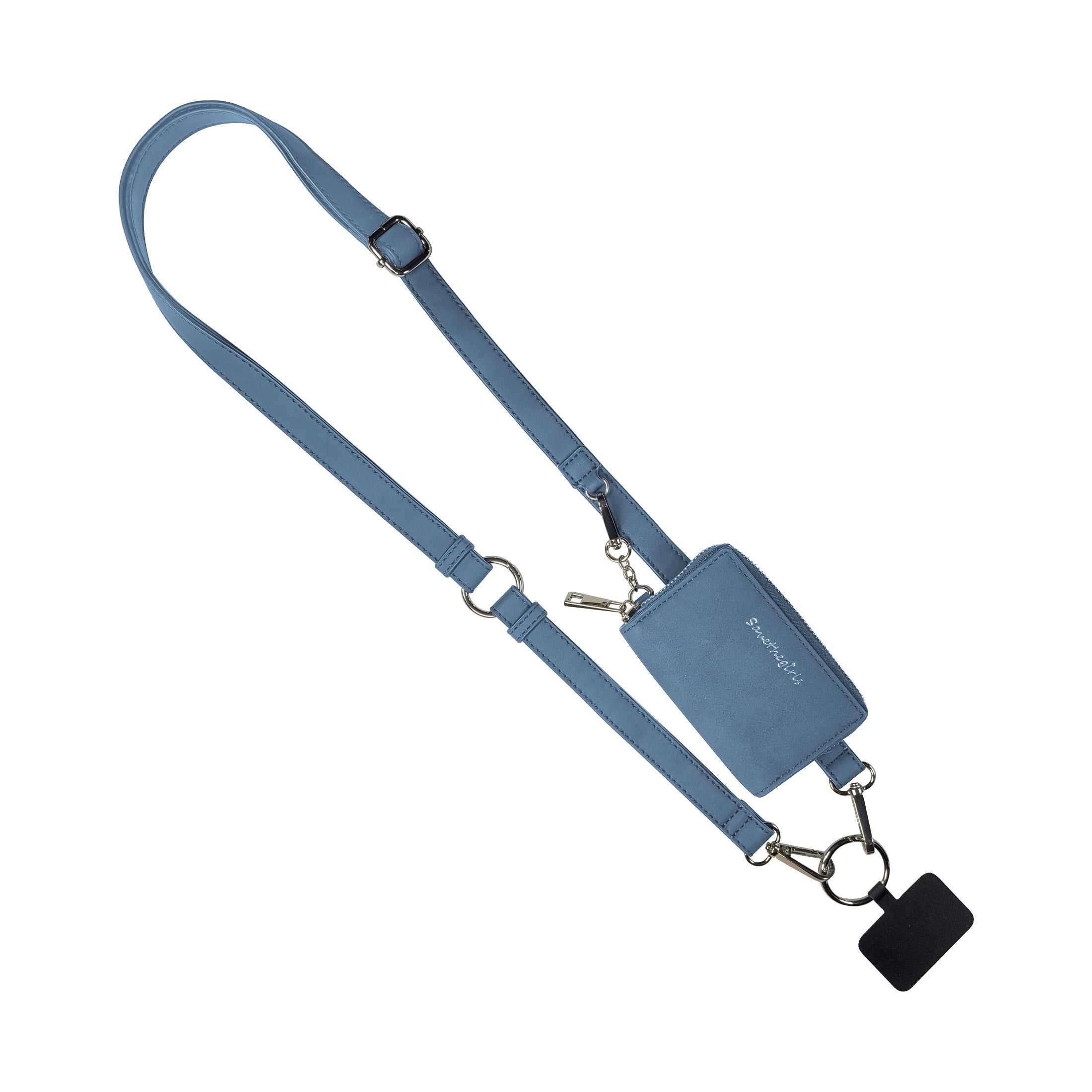 RFID Crossbody Phone Strap with Zippered Pouch