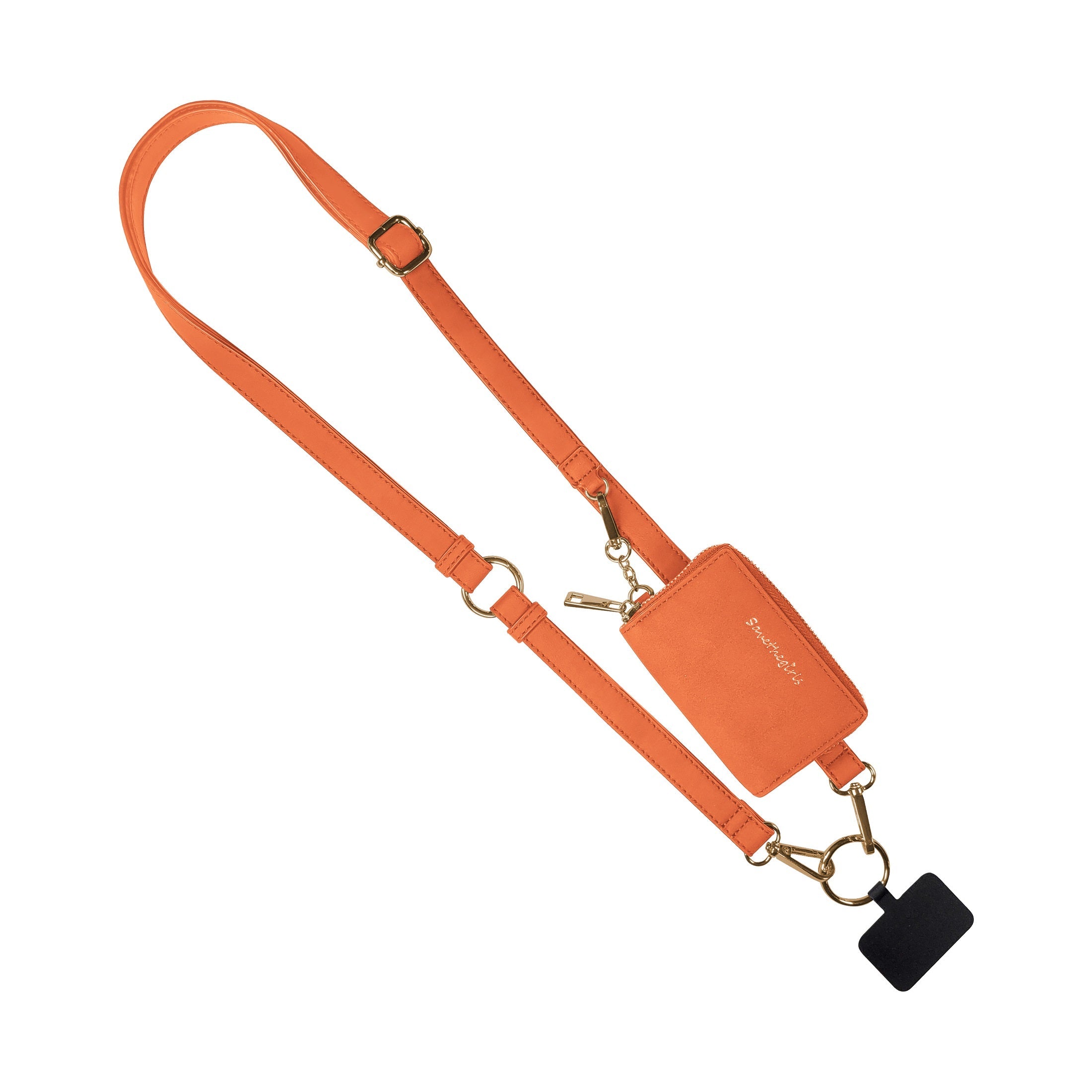 RFID Crossbody Phone Strap with Zippered Pouch