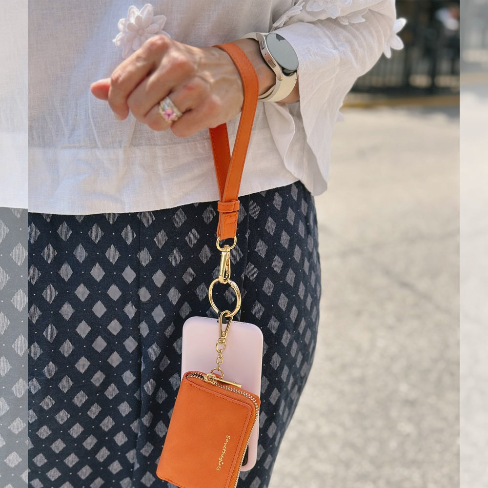 RFID Crossbody Phone Strap with Zippered Pouch