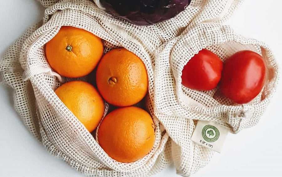 Reusable Cotton Mesh Produce Bags