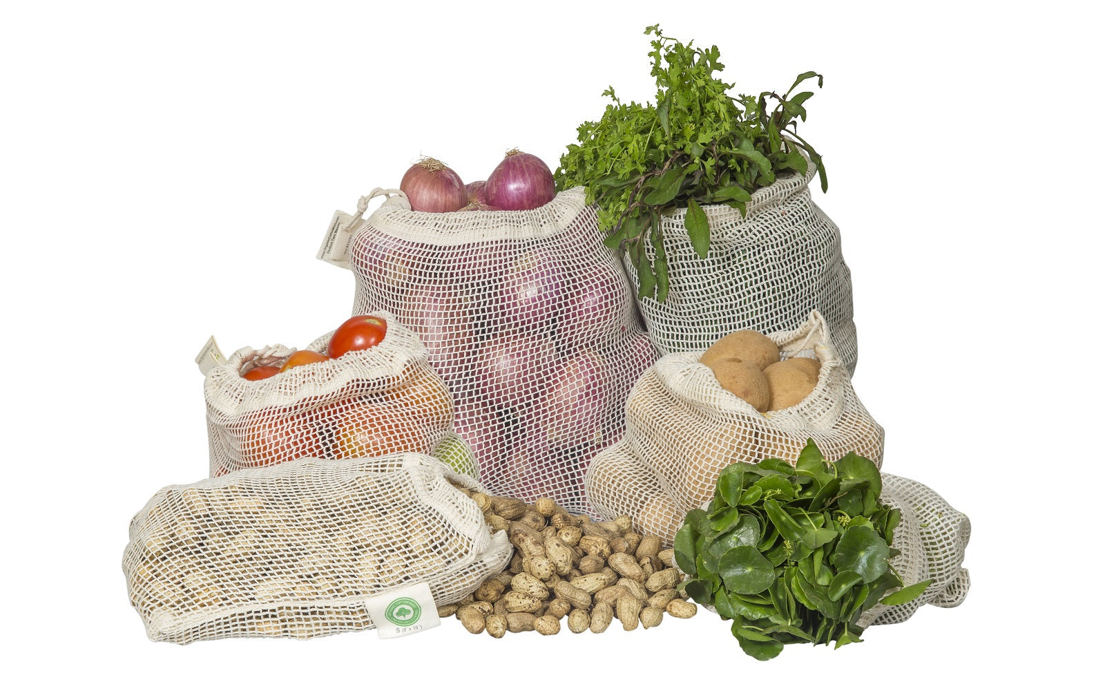 Reusable Cotton Mesh Produce Bags